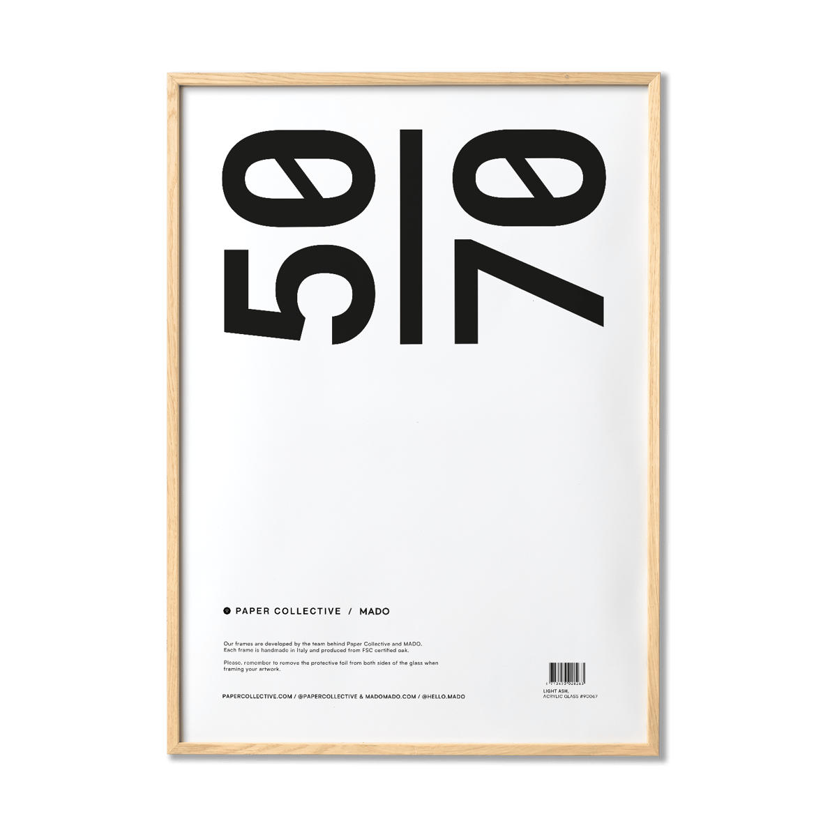 Paper Collective lijst plexiglas-essenhout 50x70 cm