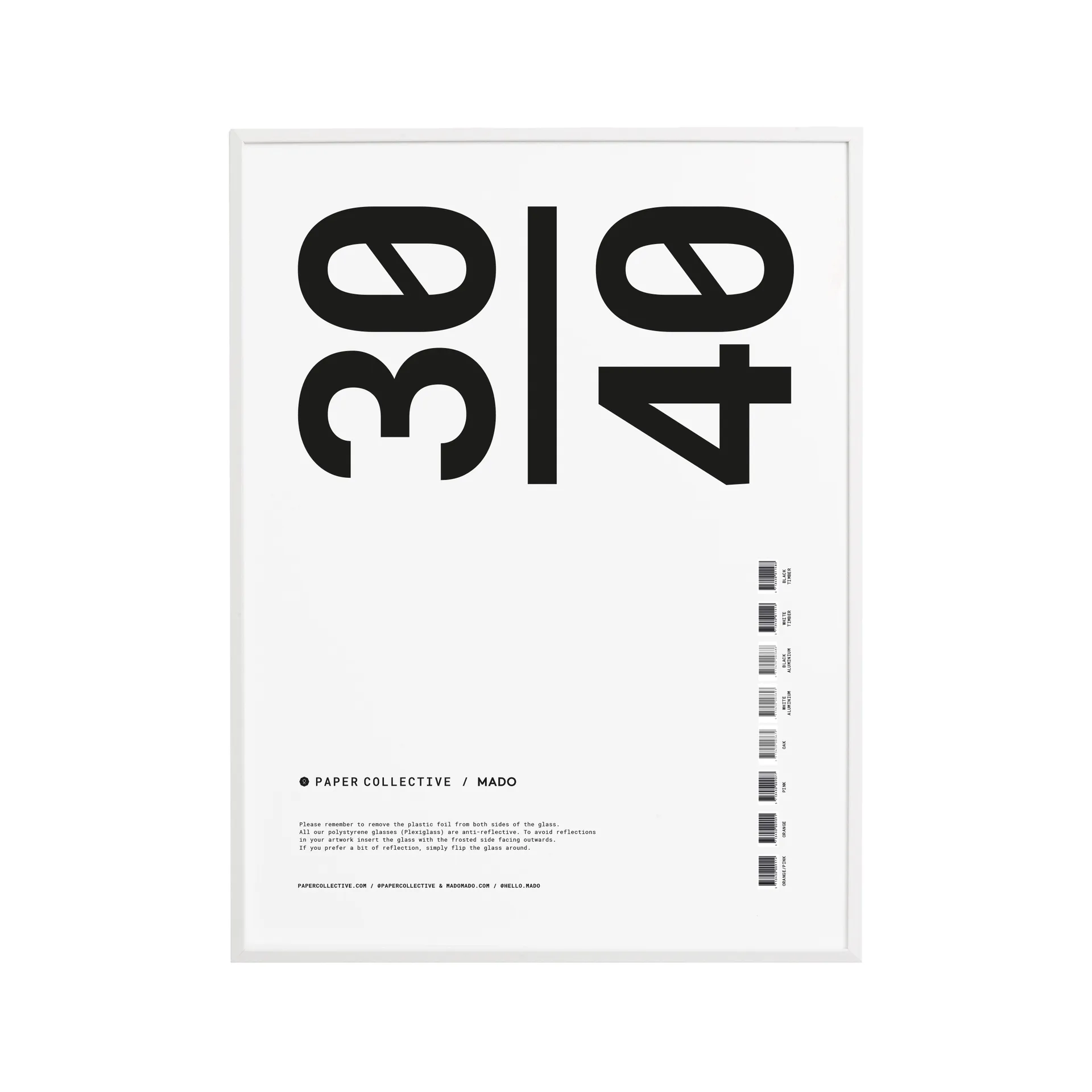 Paper Collective lijst plexiglas-wit, 30x40 cm Paper Collective