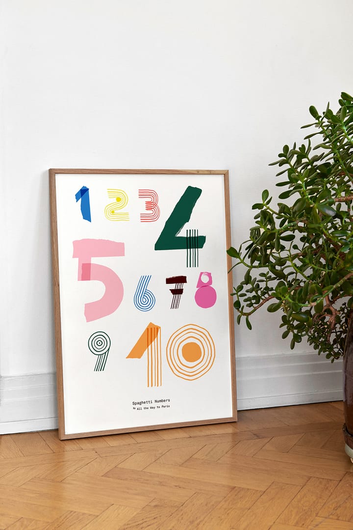 Spaghetti Numbers poster - 50x70 cm - Paper Collective