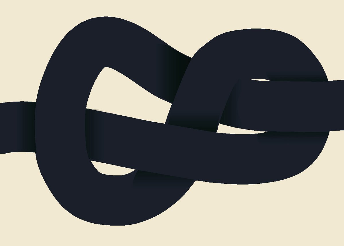 Paper Collective The Knot poster 30x40 cm | Scandinavisch Interieur | Posters | Blauw
