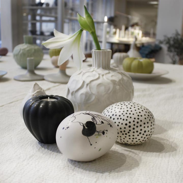 Egg dot, wit-zwart Paradisverkstaden