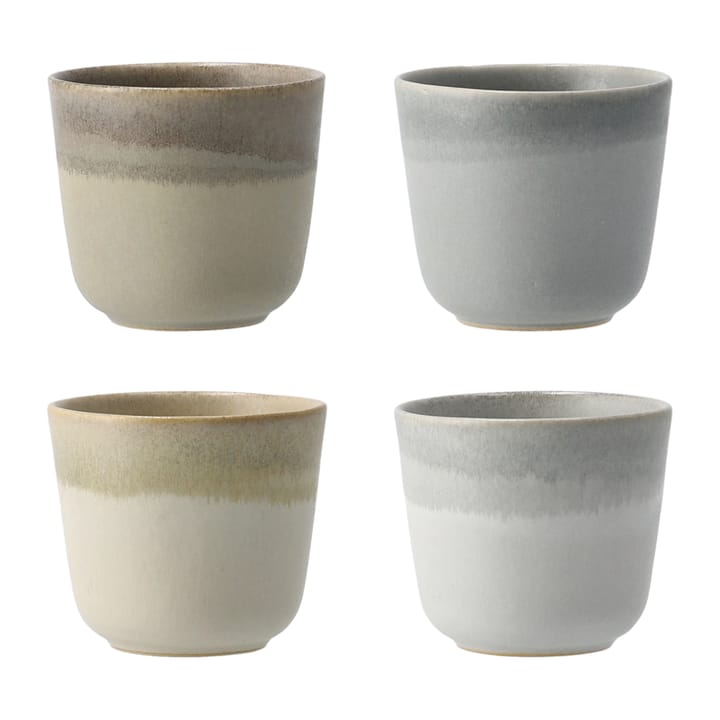 Morgon Grå kop 4-pack - Mix natuur - Paradisverkstan
