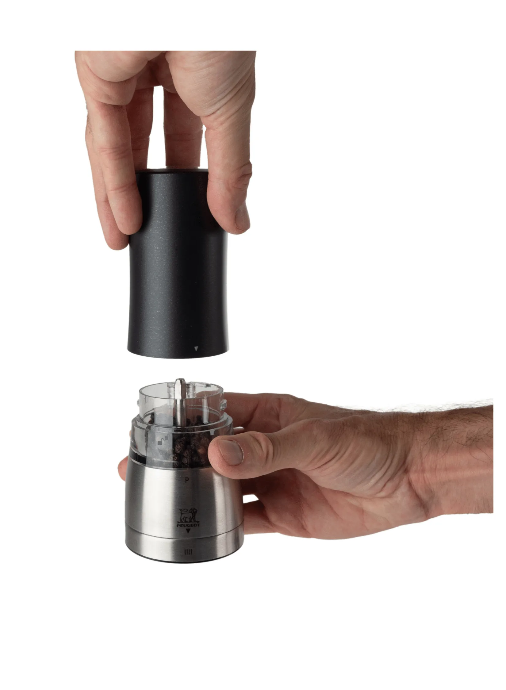 Daman elektrische kruidenmolen 2-pack, Zwart Peugeot