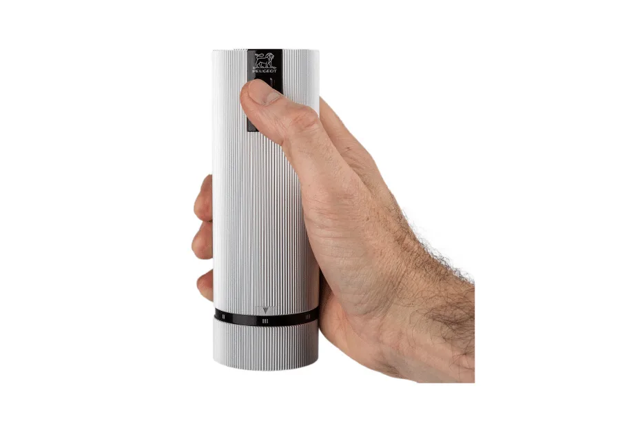 Line elektrische zoutmolen 15 cm, Aluminium Peugeot