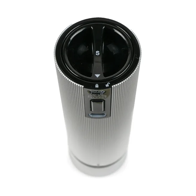 Line Z Elektrische zoutmolen 15 cm, Aluminium Peugeot