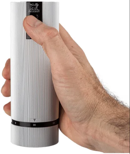 Line Z Elektrische zoutmolen 15 cm, Aluminium Peugeot