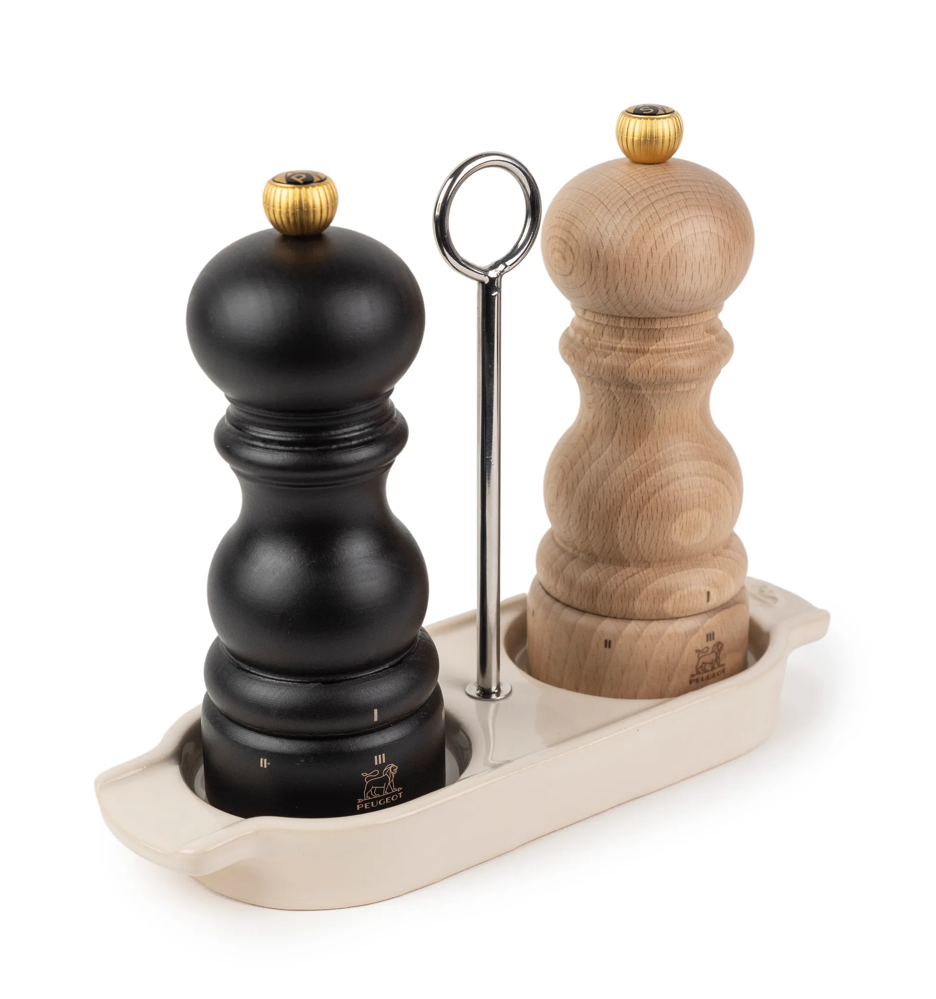 Linea kruidenmolenrek met handvat, Ecru Peugeot