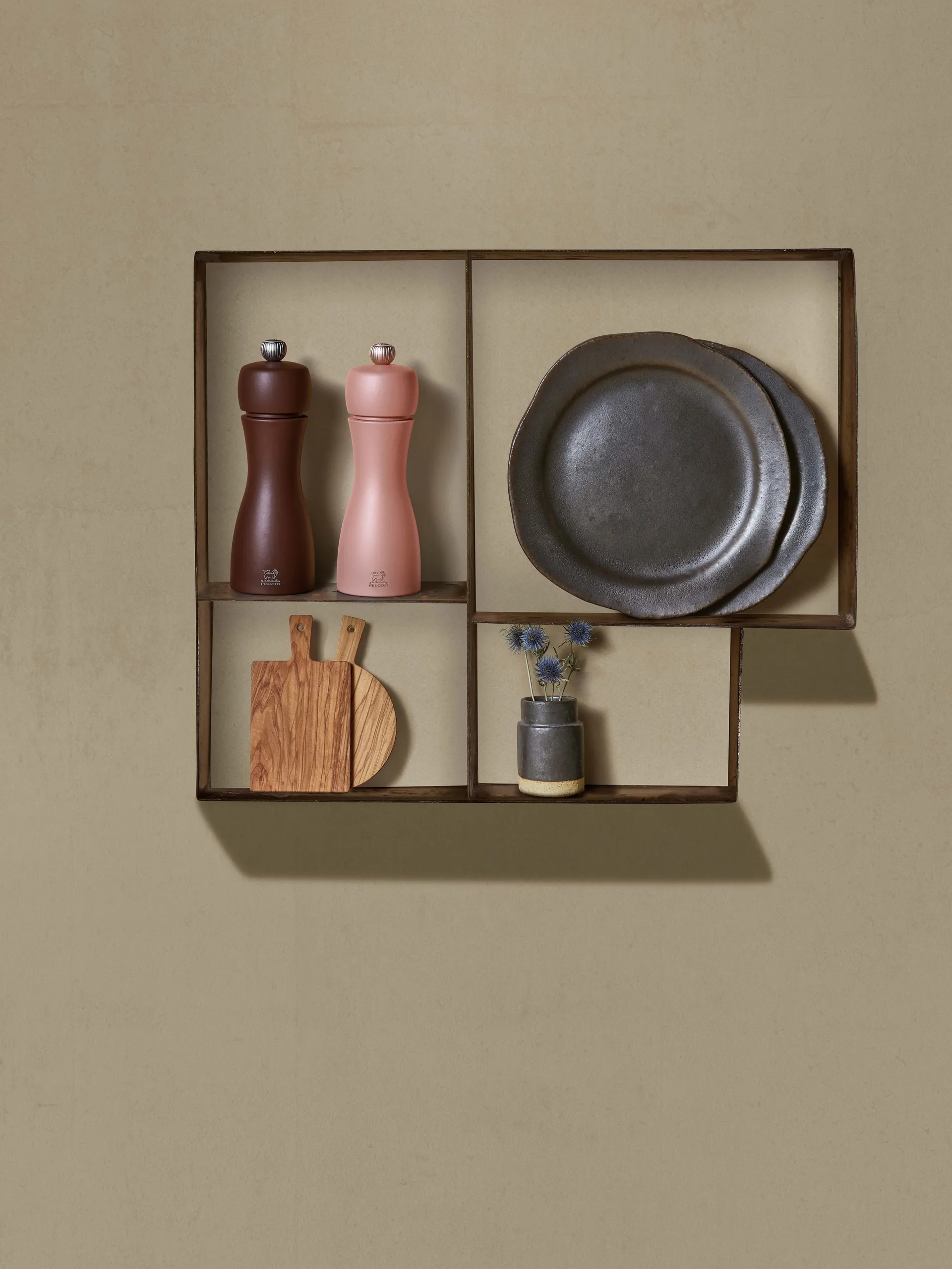 Tahiti set Earth zout- en pepermolen 15 cm, Cacao & nuts Peugeot