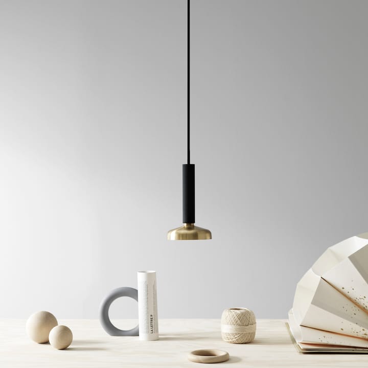 Blend 9 hanglamp, zwart-messing Pholc