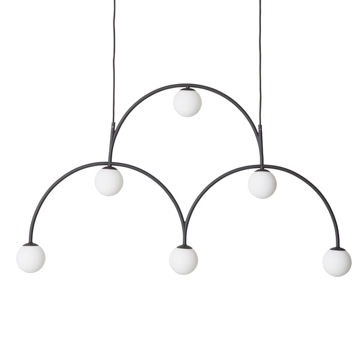 Bounce 116 plafondlamp - Zwart-opaalglas - Pholc