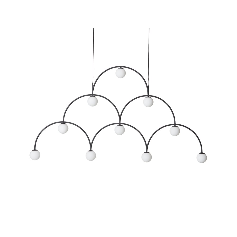 Pholc Bounce 169 hanglamp zwart, opaalglas | Scandinavisch Interieur | Hanglampen | Zwart
