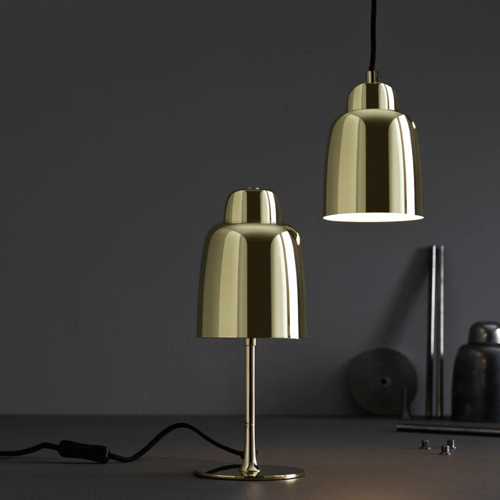 Champagne 30 Tafellamp, geborsteld goud Pholc