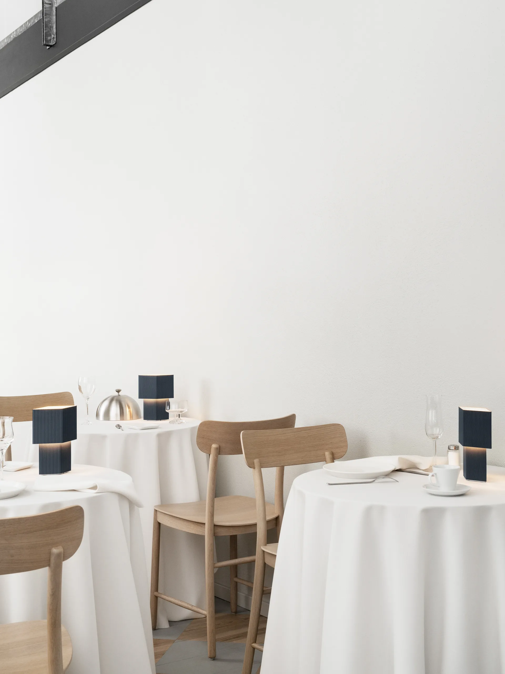 Romb Mini portable tafellamp 19 cm, Blue stone Pholc