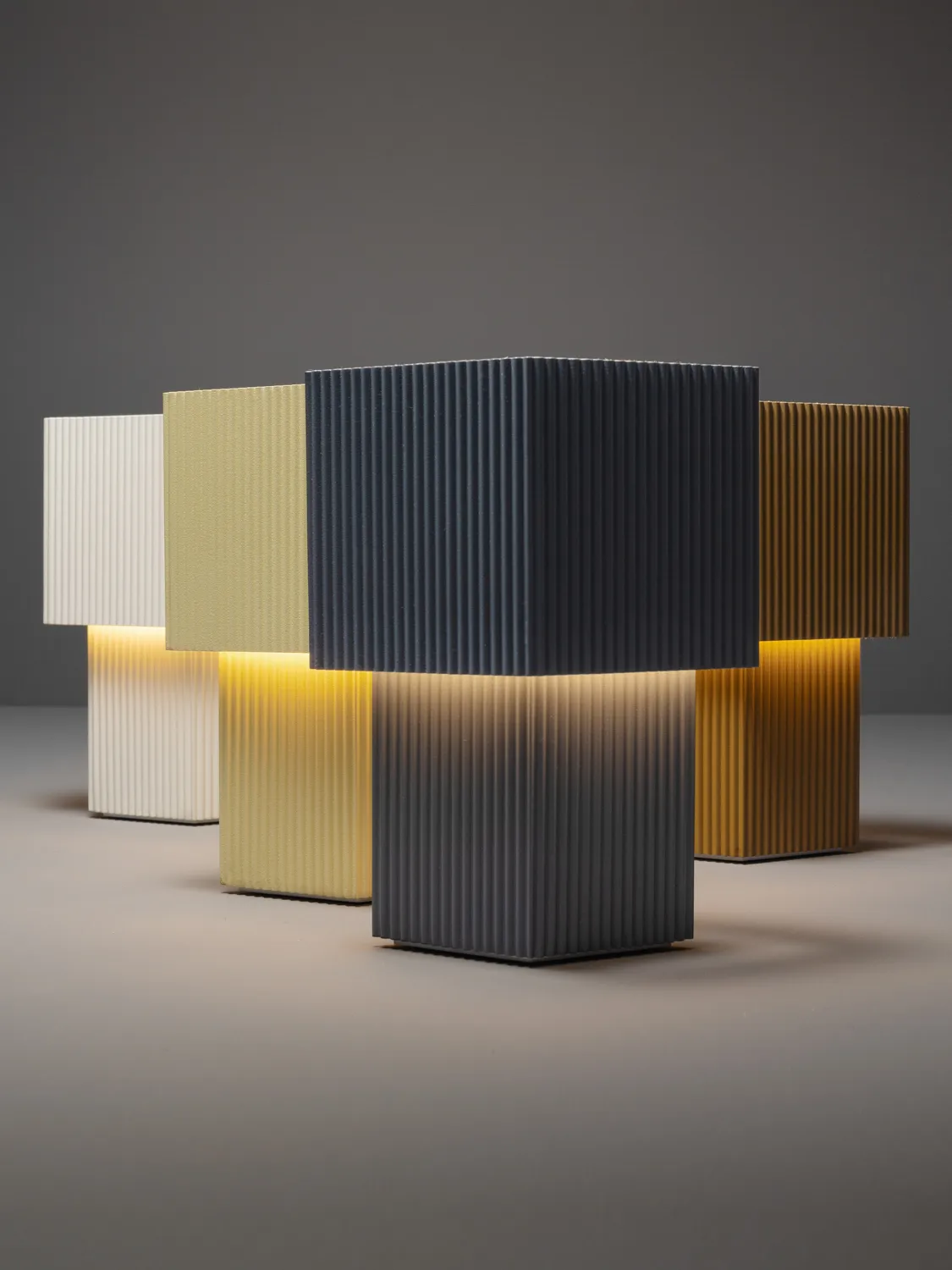 Romb Mini portable tafellamp 19 cm, Cumin Pholc