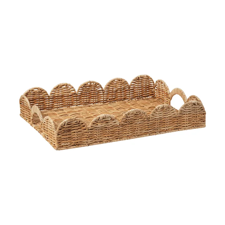 Classic Scallop dienblad - Natural, 30x40 cm - Pick a Poppy