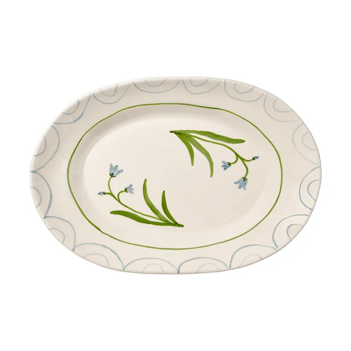 Cottage flower Blue Bell serveerschaal - Light Blue, 38,5 cm - Pick a Poppy
