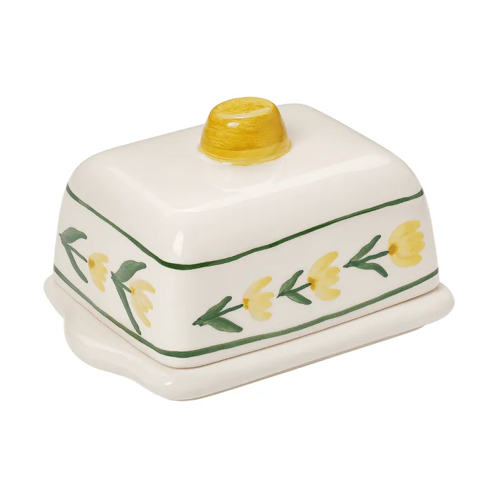 Cottage Flower botervloot - Yellow, 17x11,5 cm - Pick a Poppy