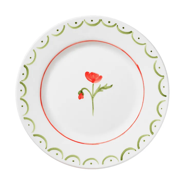 Cottage Flower saladebord - Poppy Red, 22 cm - Pick a Poppy