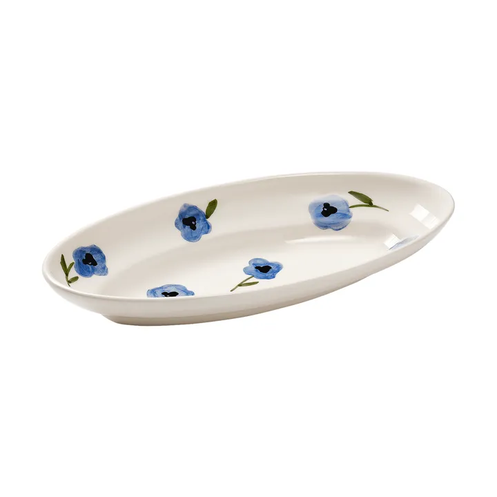 Madelen Möllard Pansy serveerschaal - Blue, small, 22,5 cm - Pick a Poppy