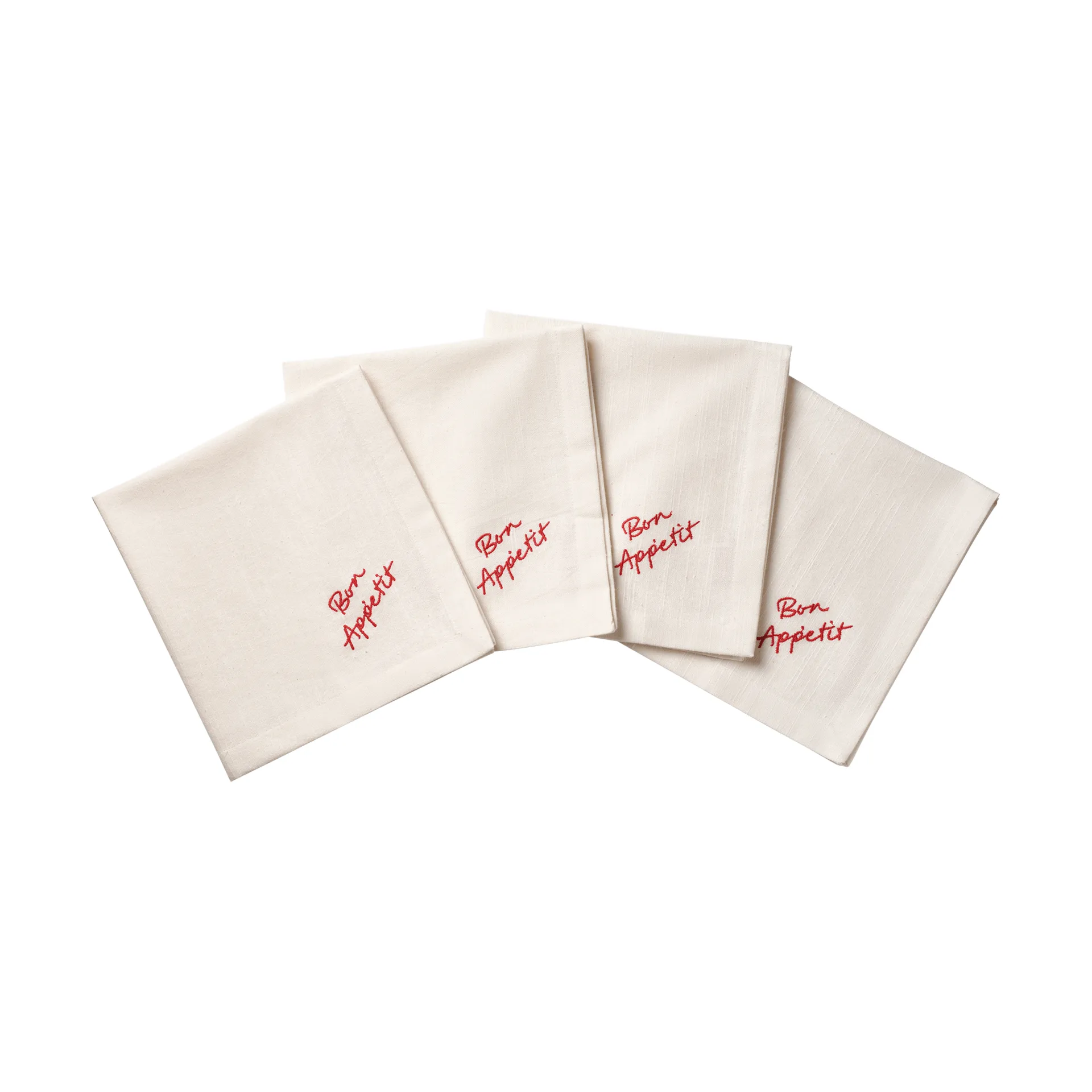 Quote katoenen servet, Rood, 4-pack, 45x45 cm Pick a Poppy
