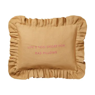 Quote kussenhoes - Harvest yellow, 30x40 cm - Pick a Poppy