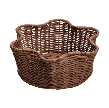 Rattan Round mand - Donkerbruin, 23 cm - Pick a Poppy