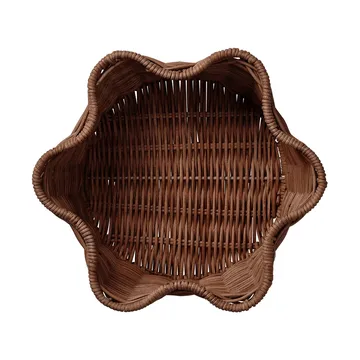 Rattan Round mand - Donkerbruin, 23 cm - Pick a Poppy