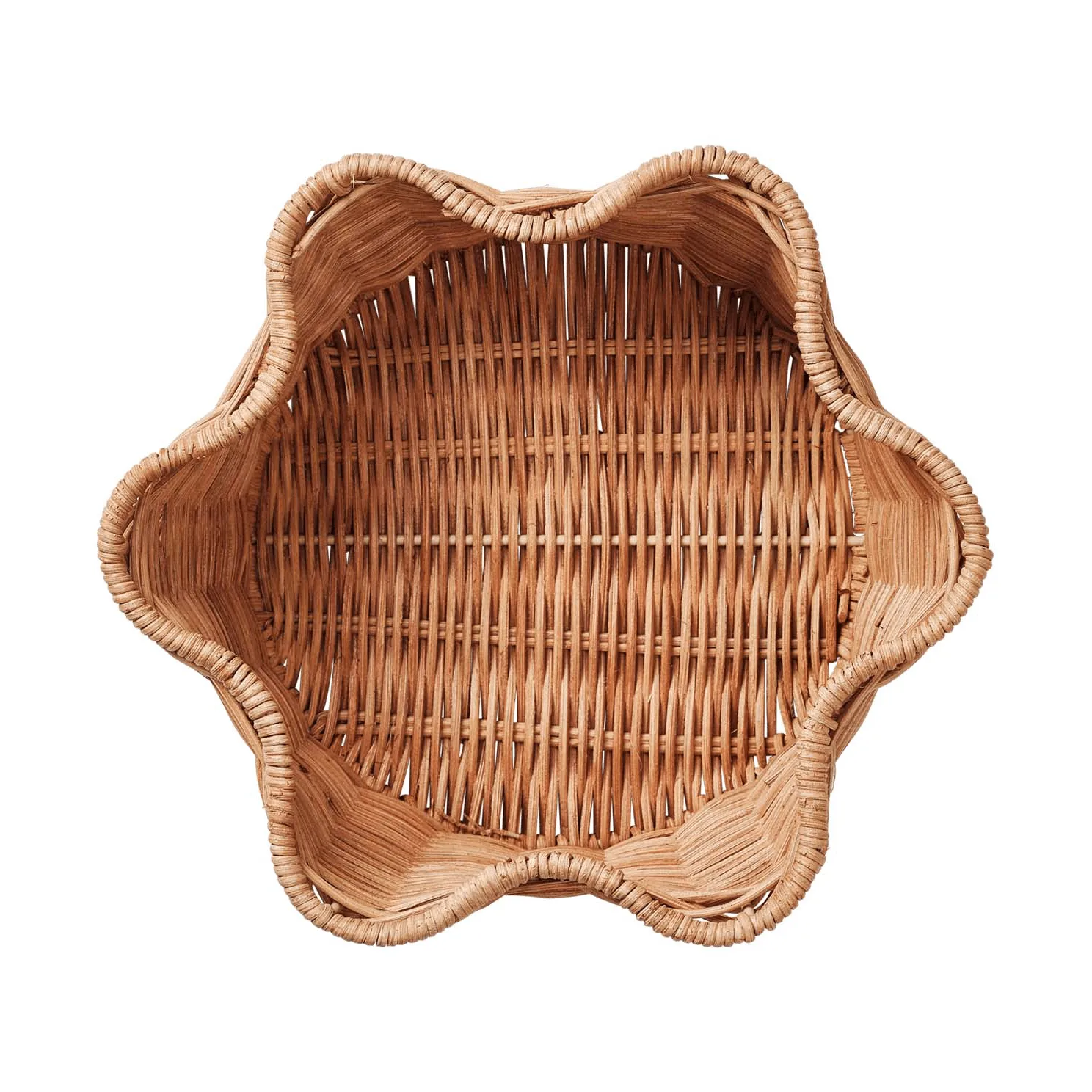 Rattan Round mand, Natural, 23 cm Pick a Poppy