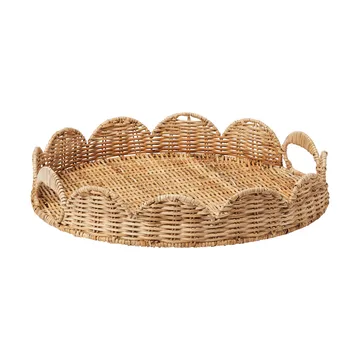 Round Scallop dienblad - Natural, 40 cm - Pick a Poppy