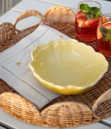 Round Scallop dienblad - Natural, 40 cm - Pick a Poppy