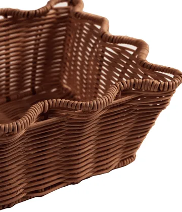 Scallop Rattan mand - Dark Brown, 20x30 cm - Pick a Poppy