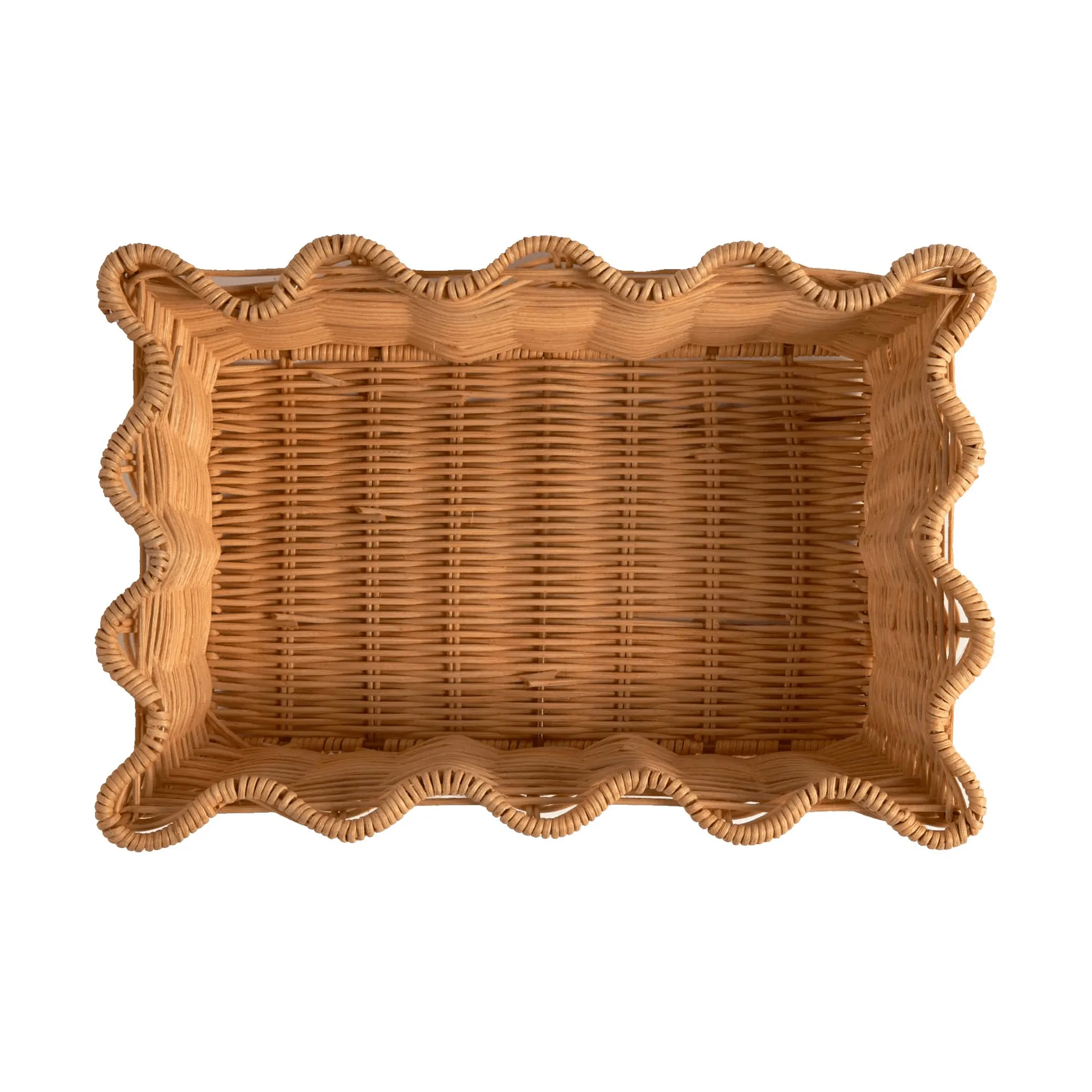 Scallop Rattan mand, Natural, 20x30 cm Pick a Poppy