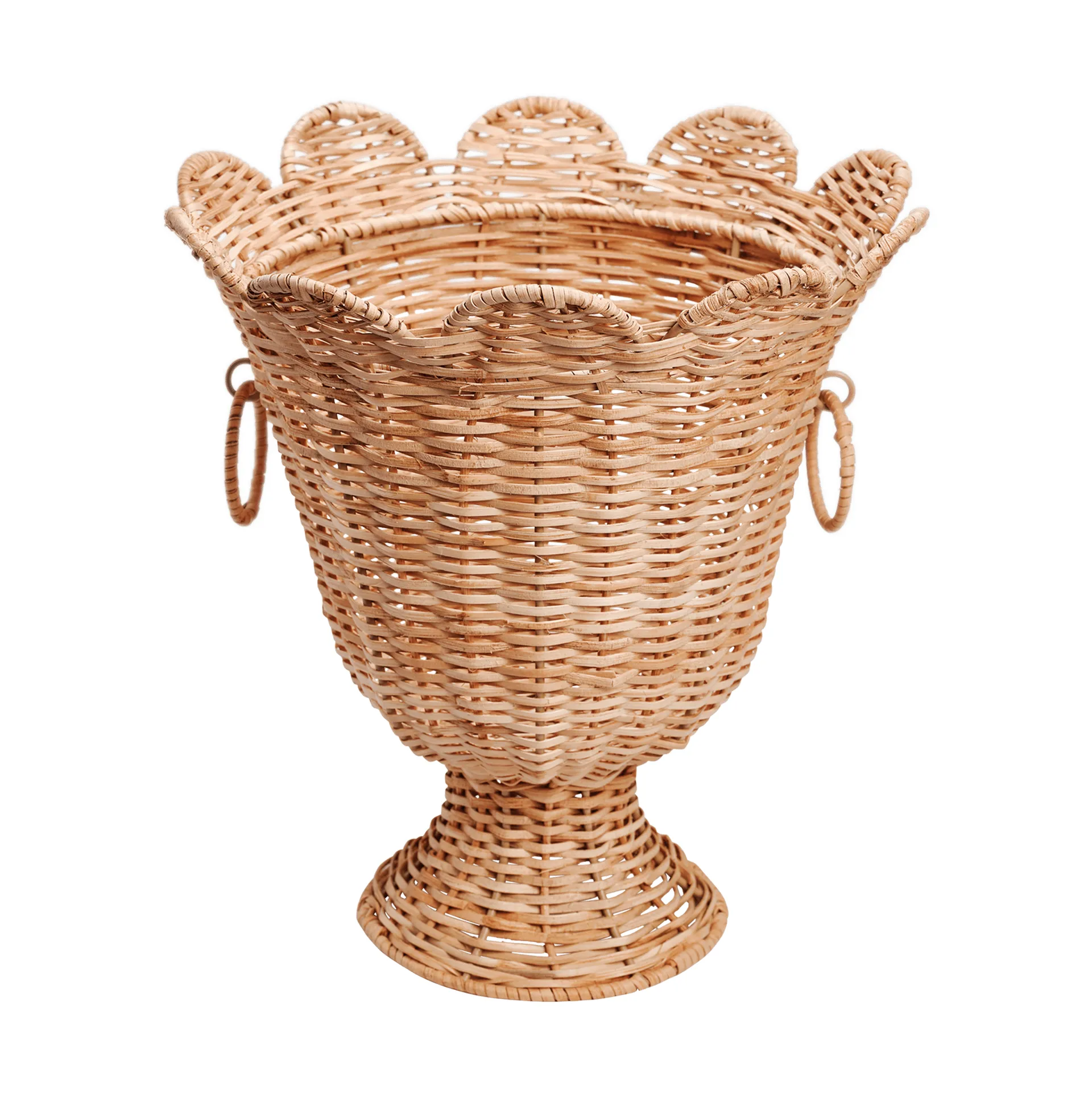 Scallop Rattan vaas, Natural, 30x31 cm Pick a Poppy