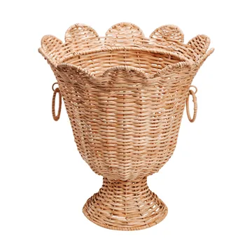 Scallop Rattan vaas - Natural, 30x31 cm - Pick a Poppy
