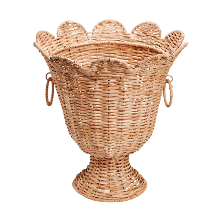 Scallop Rattan vaas - Natural, 30x31 cm - Pick a Poppy