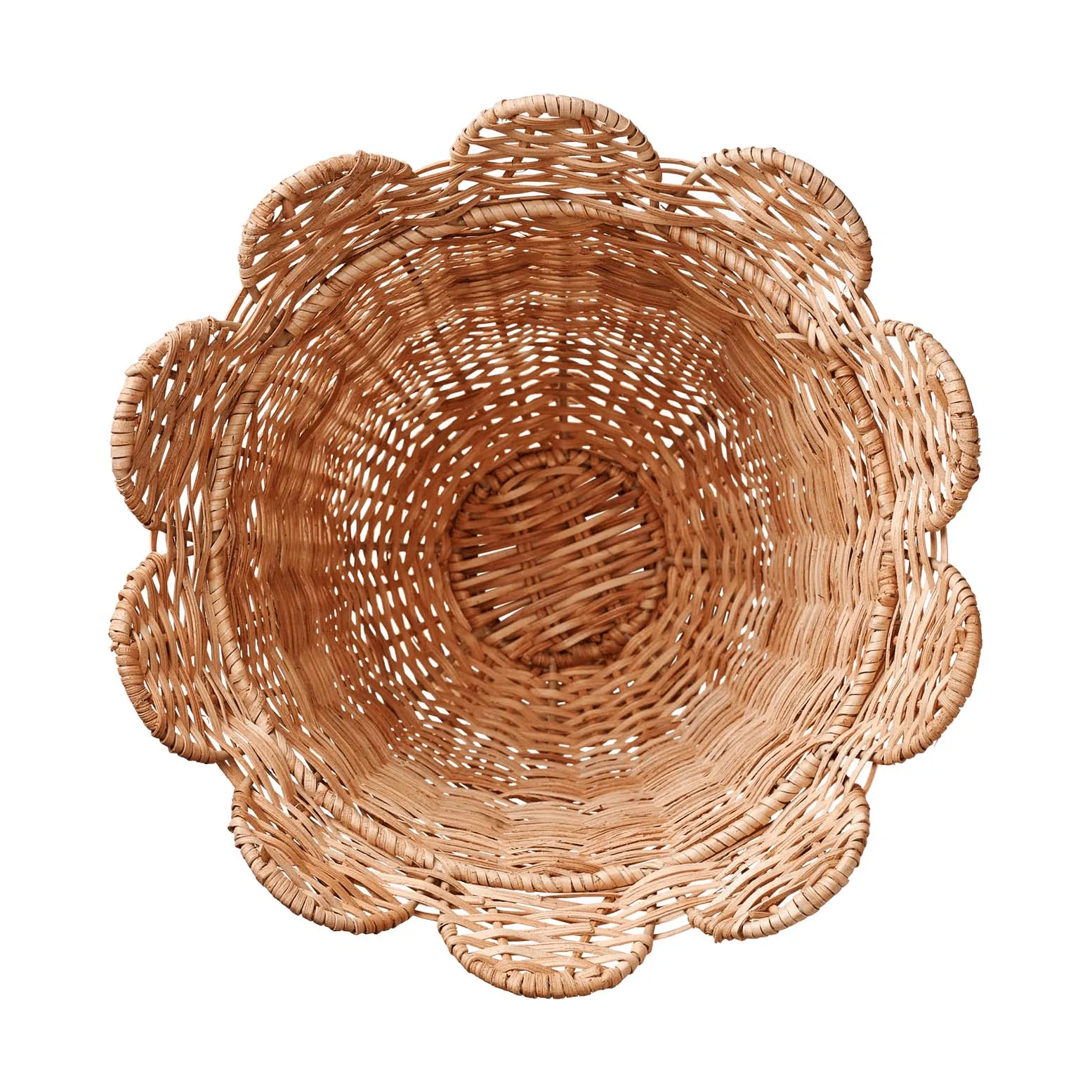 Scallop Rattan vaas, Natural, 30x31 cm Pick a Poppy
