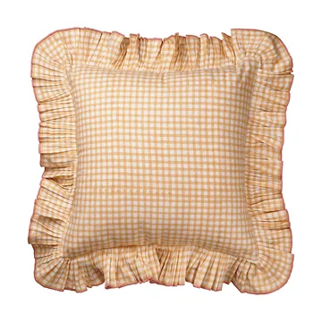 Vichy kussenhoes - Light Yellow, 40x40 cm - Pick a Poppy