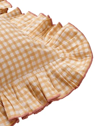 Vichy kussenhoes - Light Yellow, 40x40 cm - Pick a Poppy