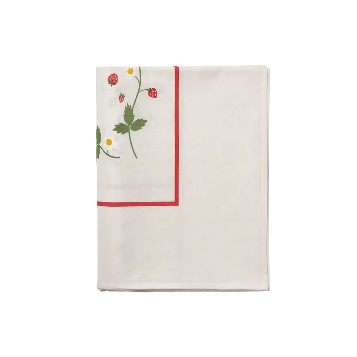 Wild Strawberry tafelkleed - Red, 350x150 cm - Pick a Poppy