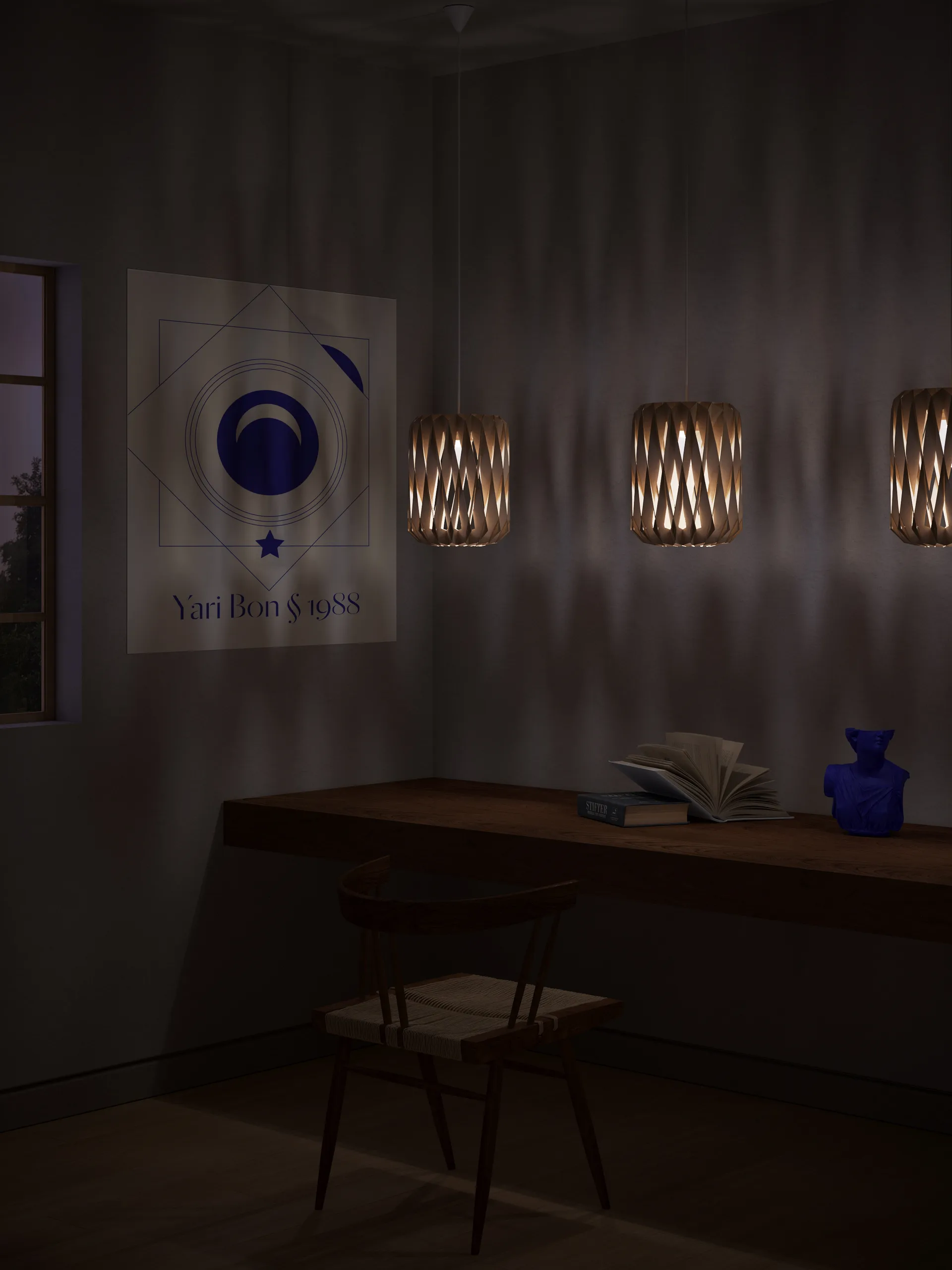 Pilke Signature hanglamp Ø18 cm, Beukenhout Pilke