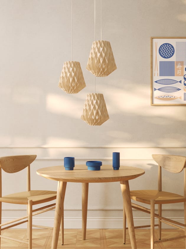 Pilke Signature hanglamp Ø28 cm, Beukenhout Pilke