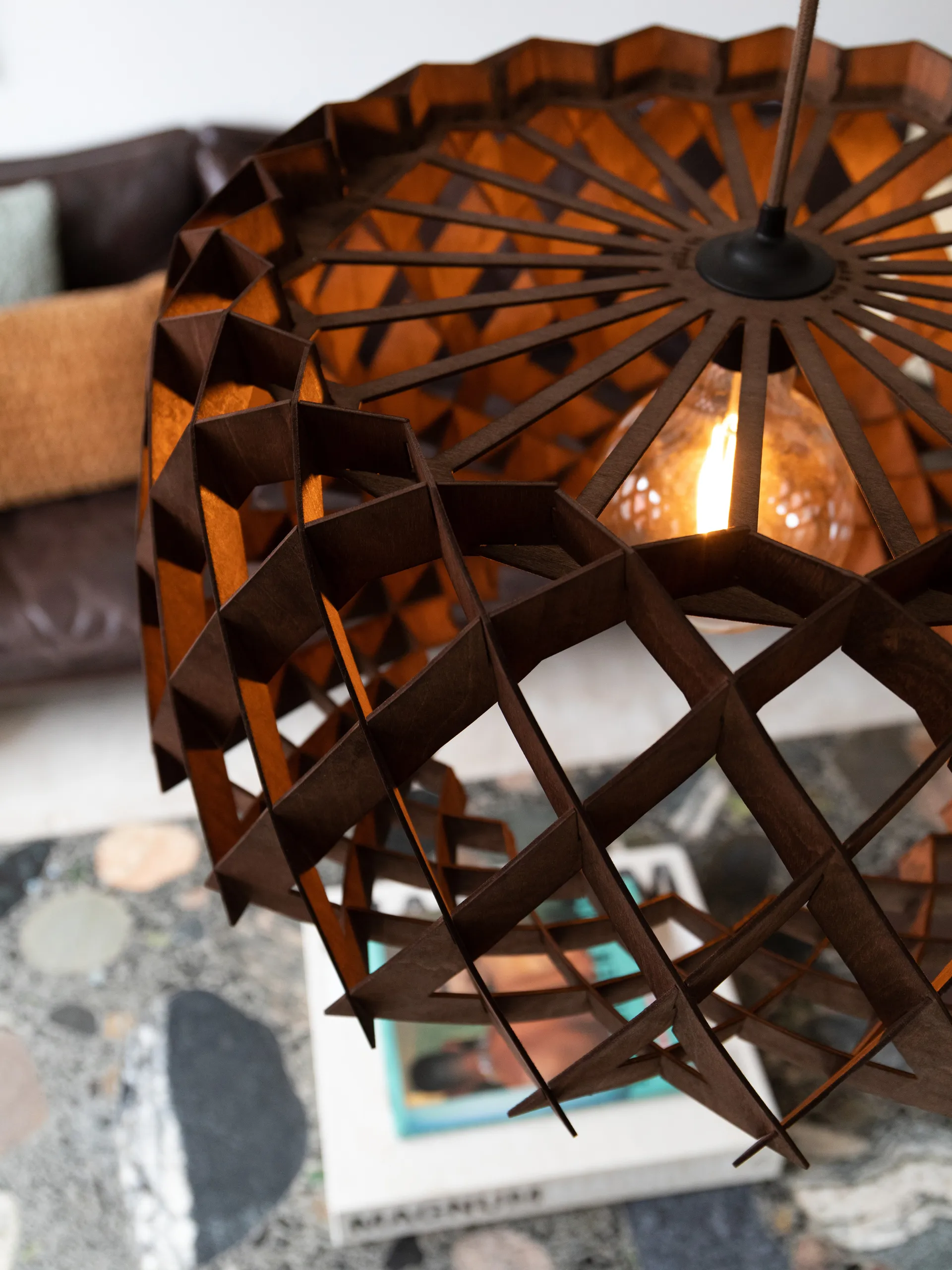 Pilke Signature hanglamp Ø60 cm, Bruin Pilke