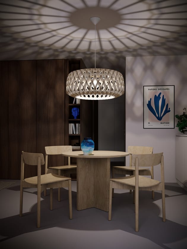 Pilke Signature hanglamp Ø80 cm, Beukenhout Pilke