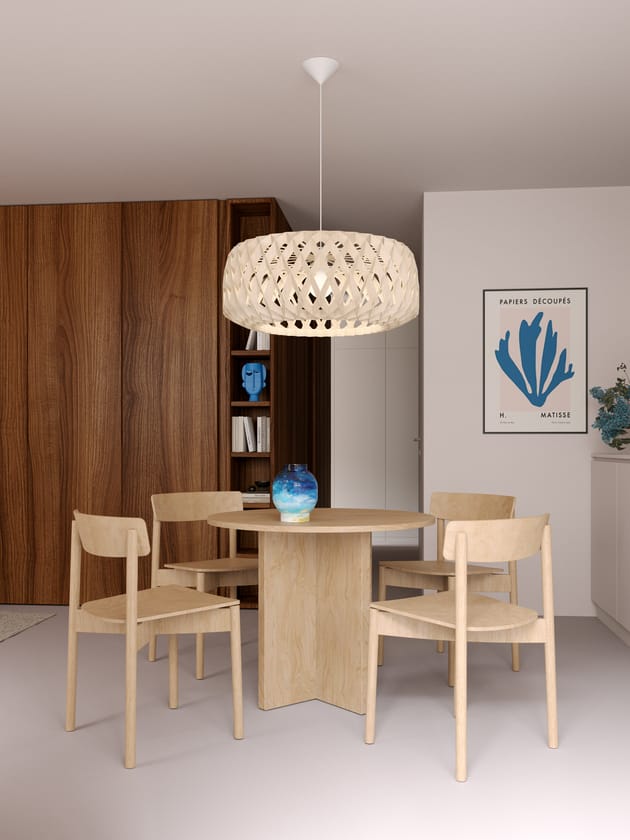 Pilke Signature hanglamp Ø80 cm, Beukenhout Pilke