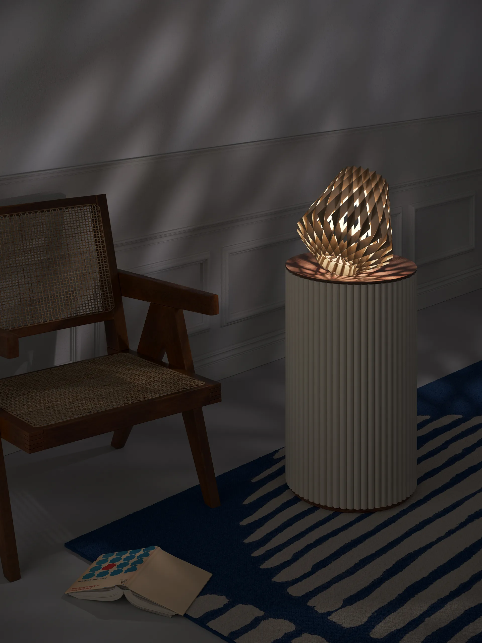 Pilke Signature tafellamp Ø28 cm, Beukenhout Pilke