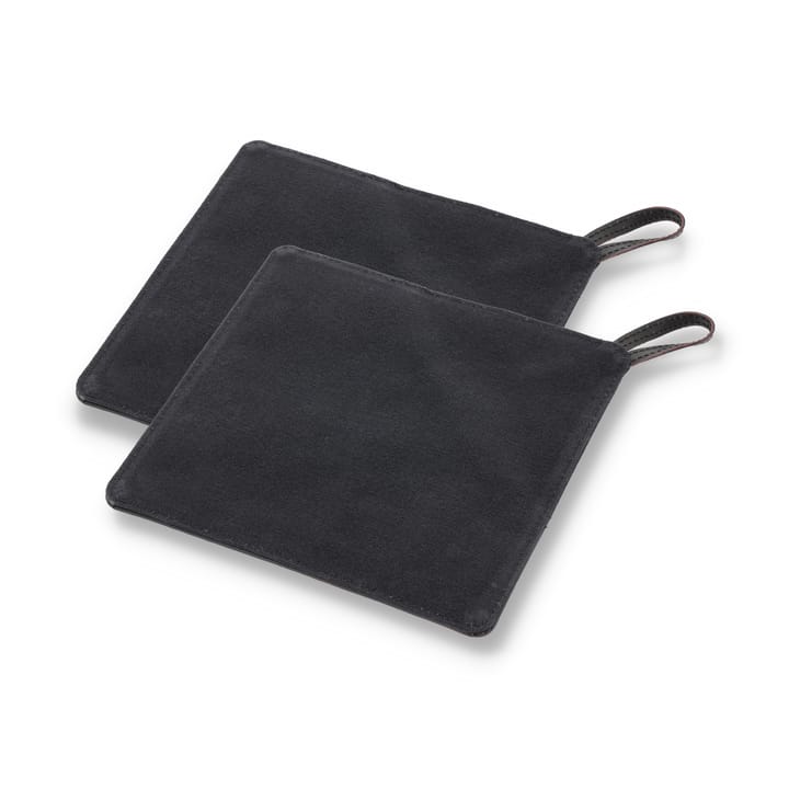 Pillivuyt Gourmet pannenlap 20,5x20,5 cm 2-pack, Zwart leer Pillivuyt