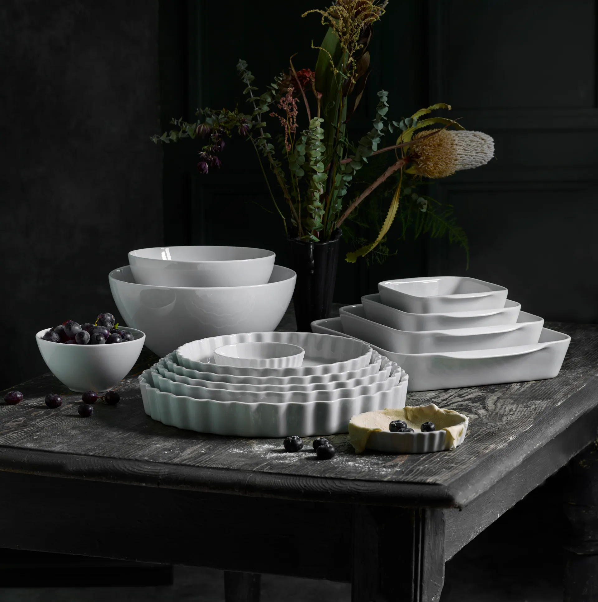 Pillivuyt kwartet bord wit, 17x17 cm Pillivuyt