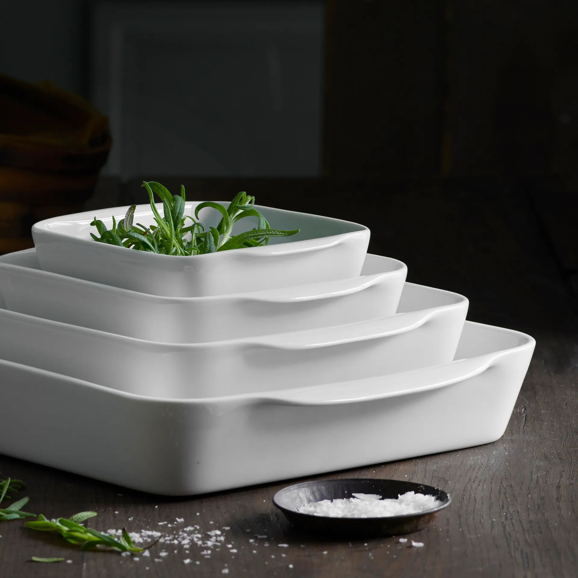 Pillivuyt kwartet bord wit, 27x27 cm Pillivuyt