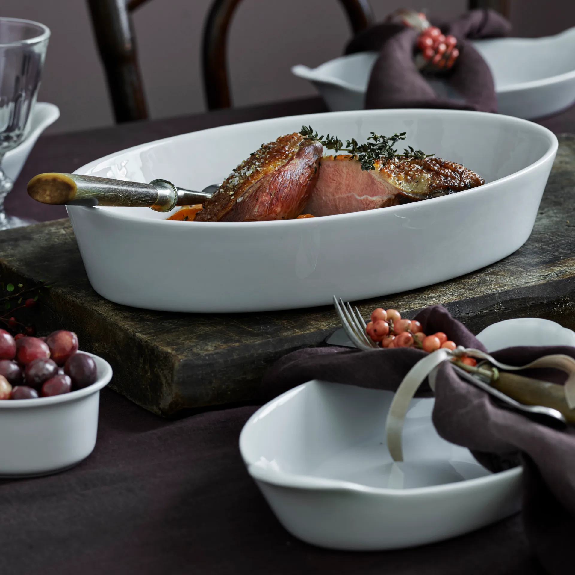 Pillivuyt plaat ovaal, Medium Pillivuyt