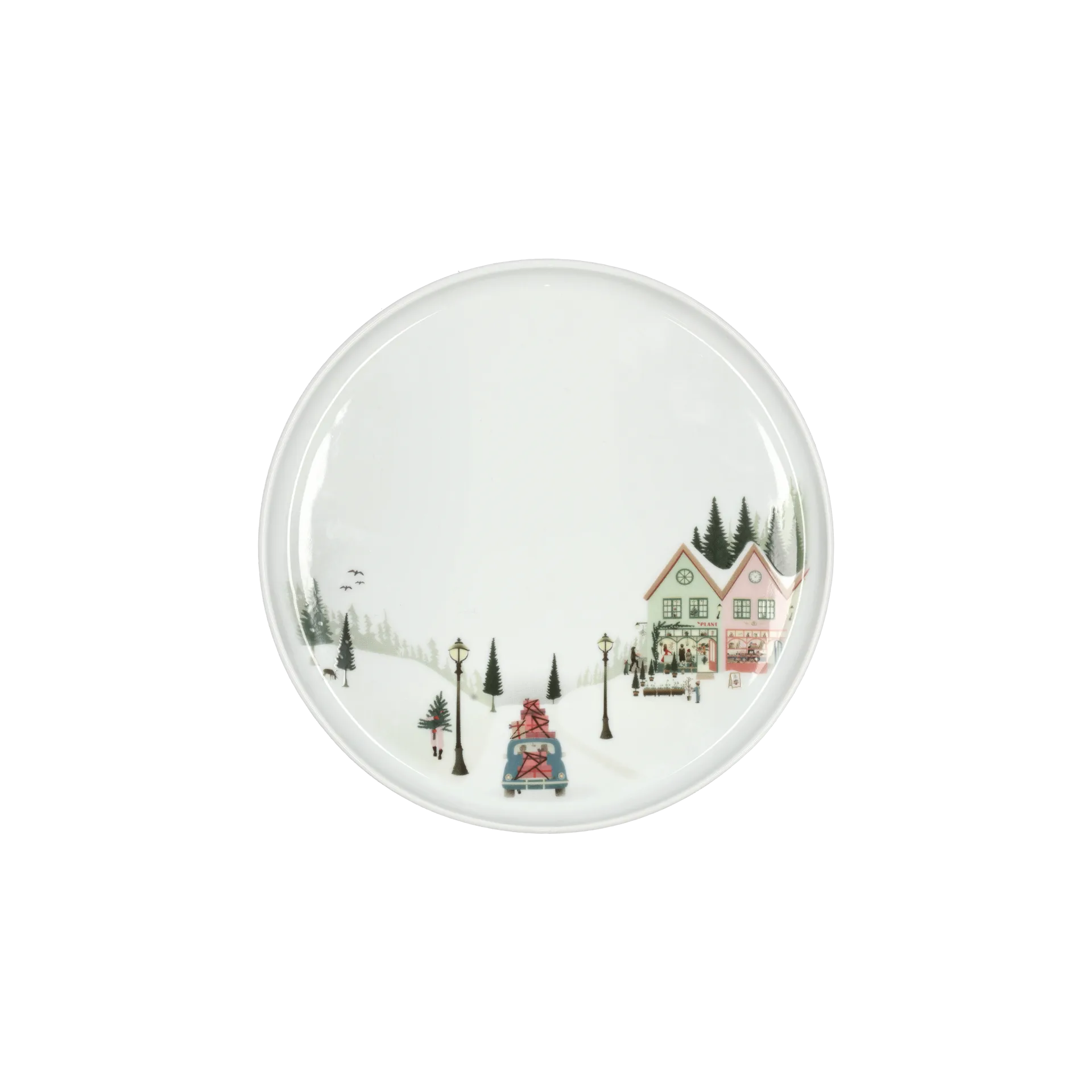 Plat bord rechte rand Winter 20 cm, Wit Pillivuyt